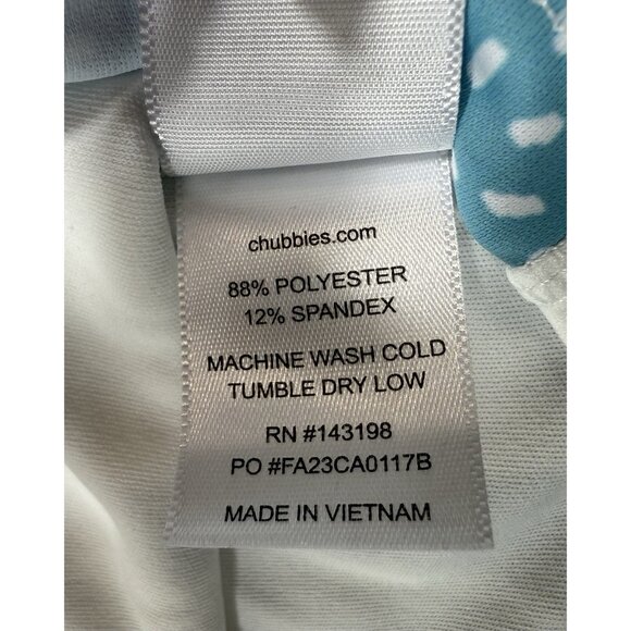 Chubbies Mens Sun Hoodie Size Medium White Graphic Pullover UPF Lightweight - Picture 11 of 13